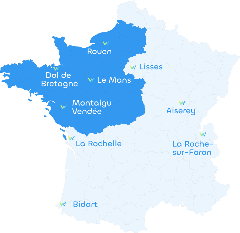 localisation bureaux carte france